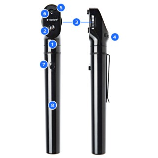 Oftalmoscopio Riester E-SCOPE luz LED Negro