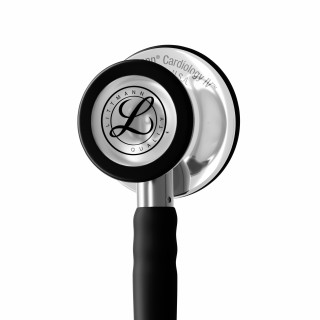 Littmann Cardiology IV negro con tubo satinado y campana acabado espejo