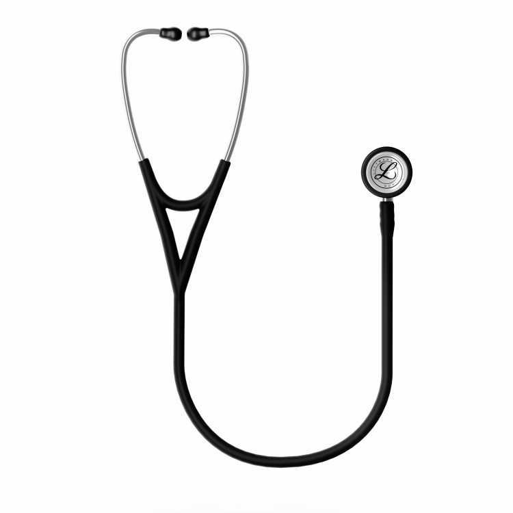 Littmann Cardiology IV negro con tubo satinado y campana acabado espejo